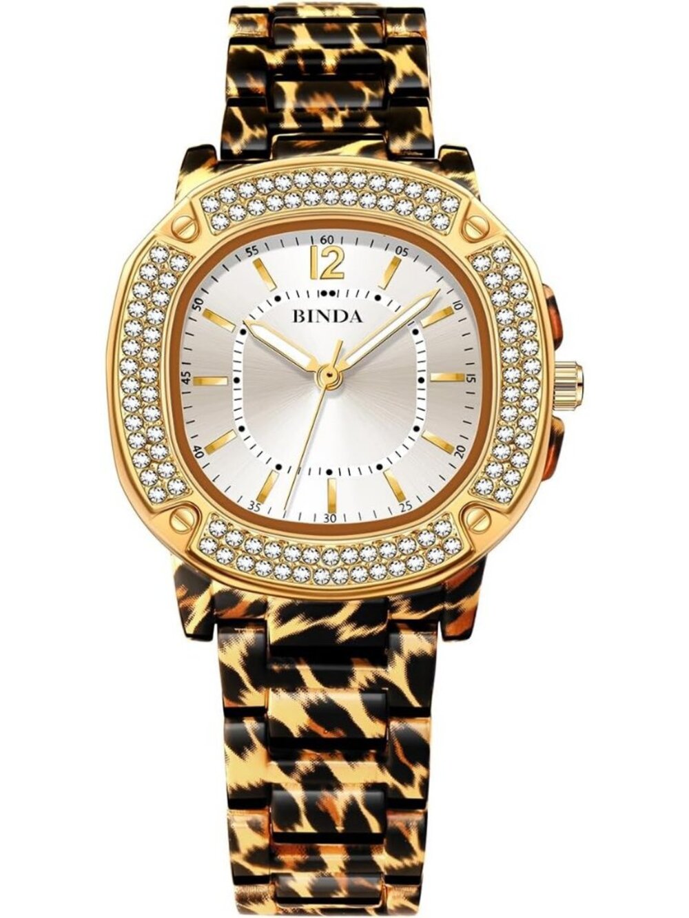 Women's Leopard Vintage Case Vintage Luxury Adjustable Band Wrist Watches